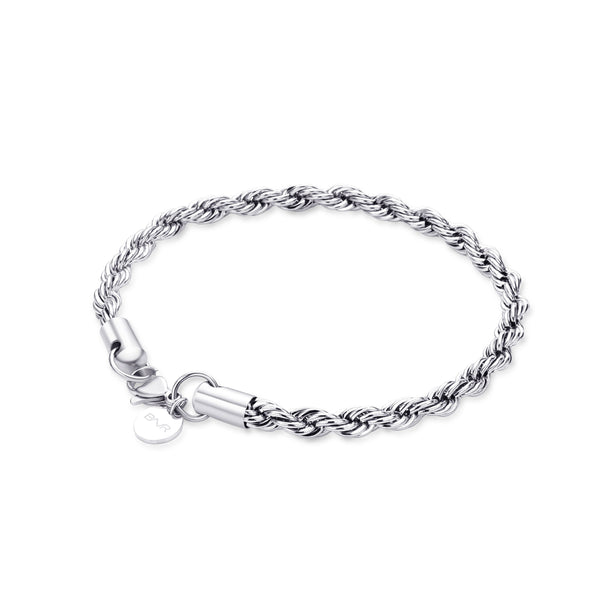 Herschell - 5mm Rope Chain Bracelet - Silver - Washington General